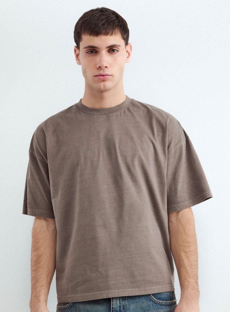 Polera Estilo Boxy Manga Corta