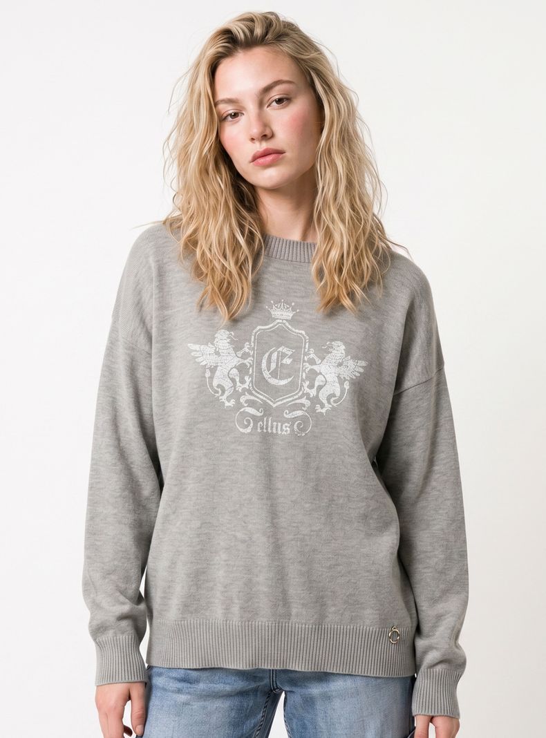 Sweater Cuello Redondo Escudo Royal