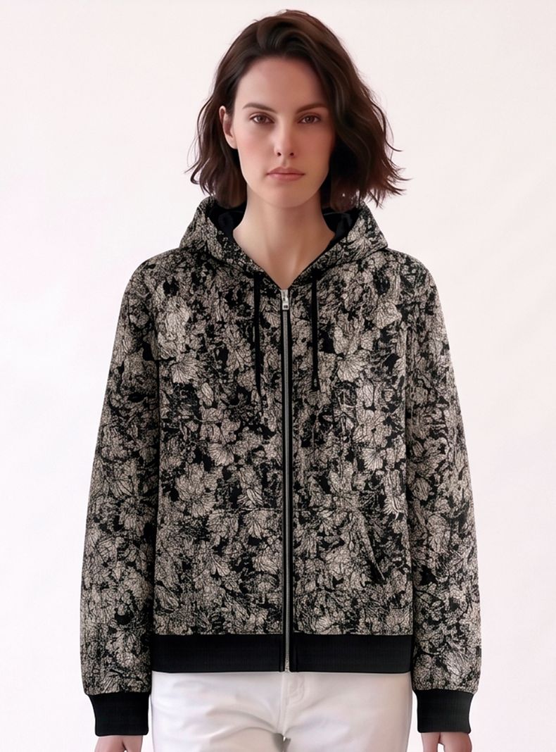 Polerón Jacquard Knit Full Zipper