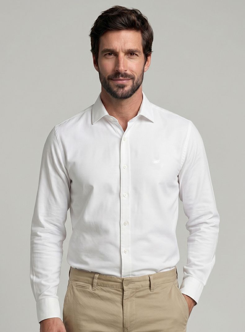 Camisa Oxford Sport Manga Larga