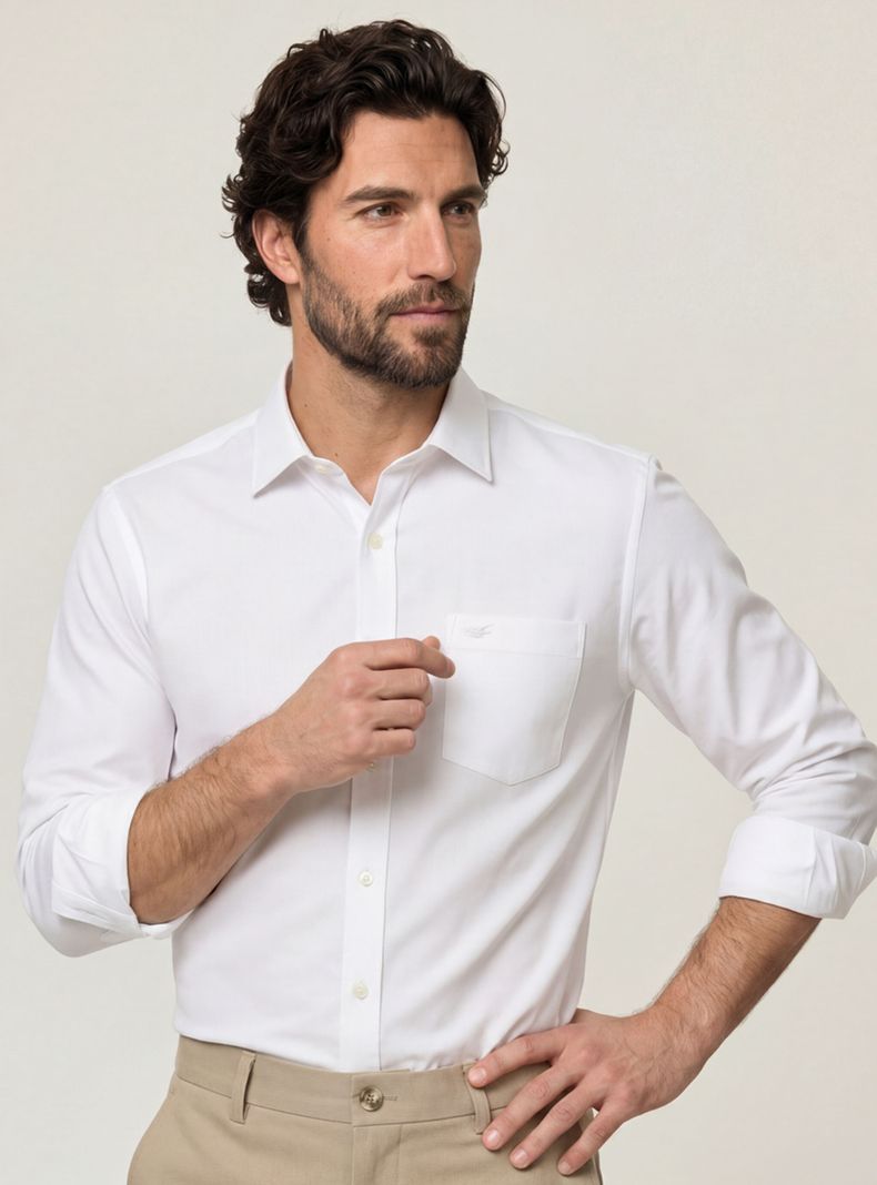 Camisa Traveller Manga Larga Botones
