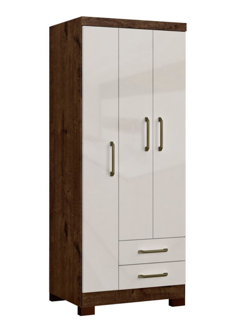 Clóset Ropero Canela Arena 3 Puertas 2 Cajones MDP 187.4x83.2x47.3 cm