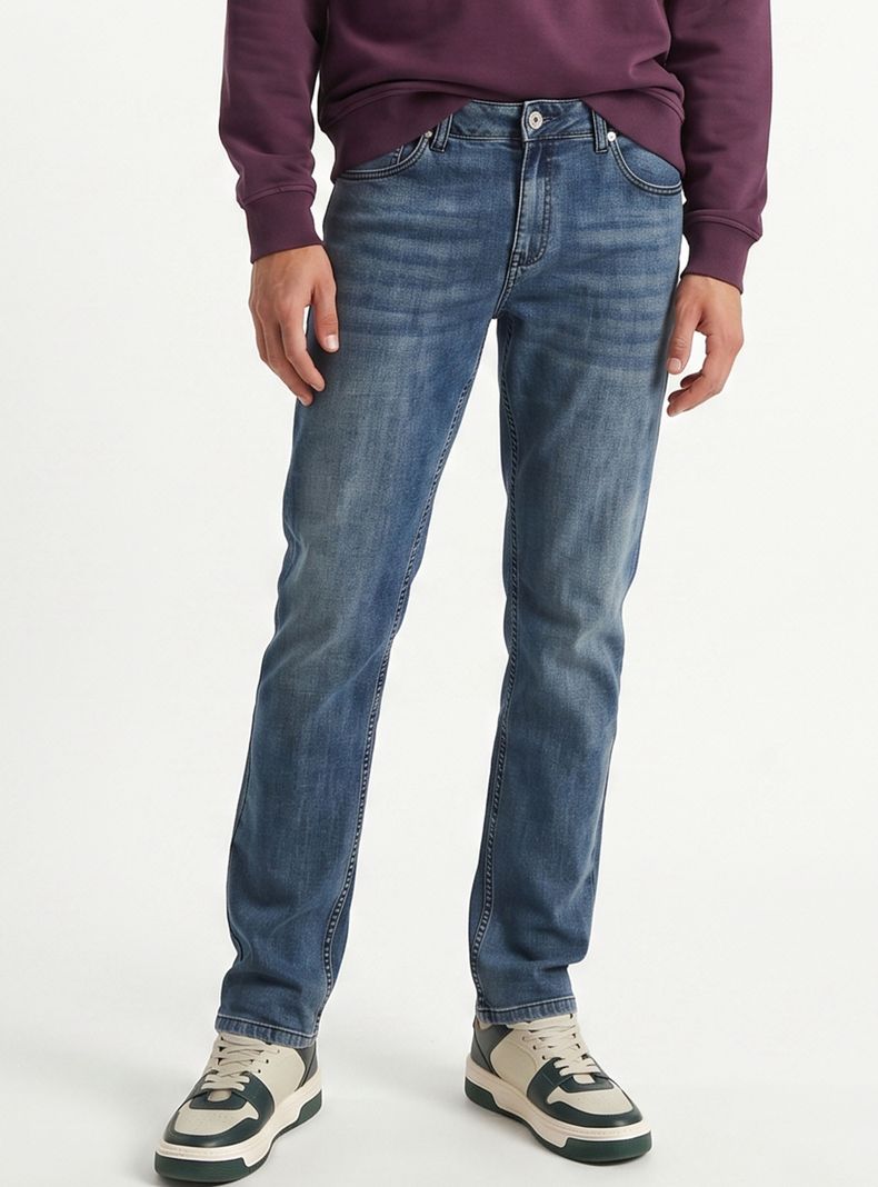 Jeans Slim Blue Grey Embosse Bolsillo
