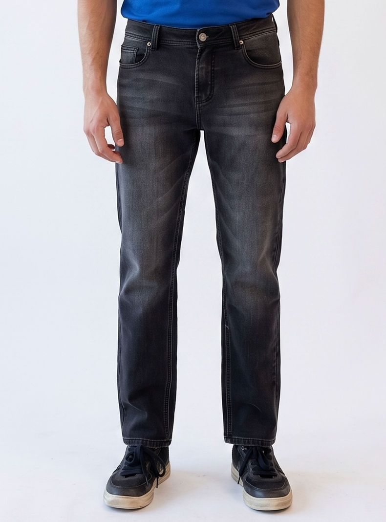 Jeans Slim Joger Denim Five Pockets Bordado Trasero