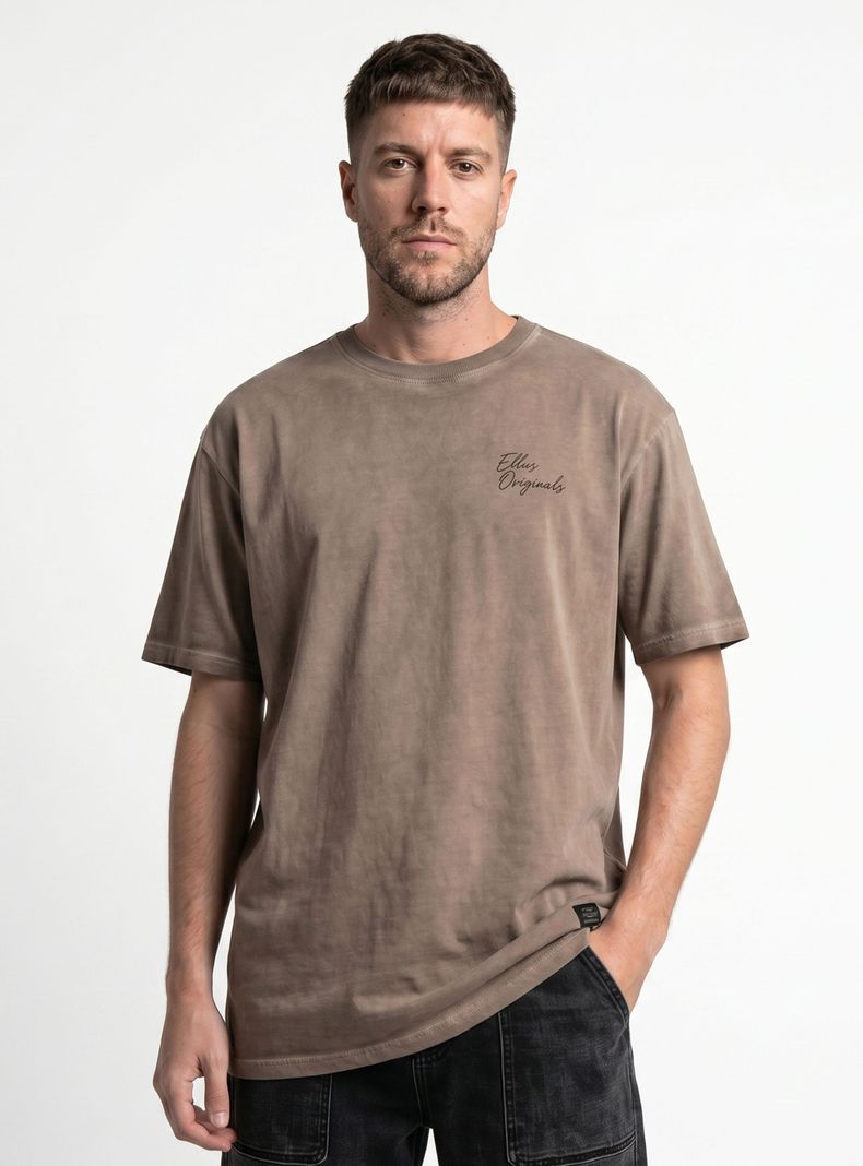 Polera Relaxed Fit Dirty Wash Manga Corta