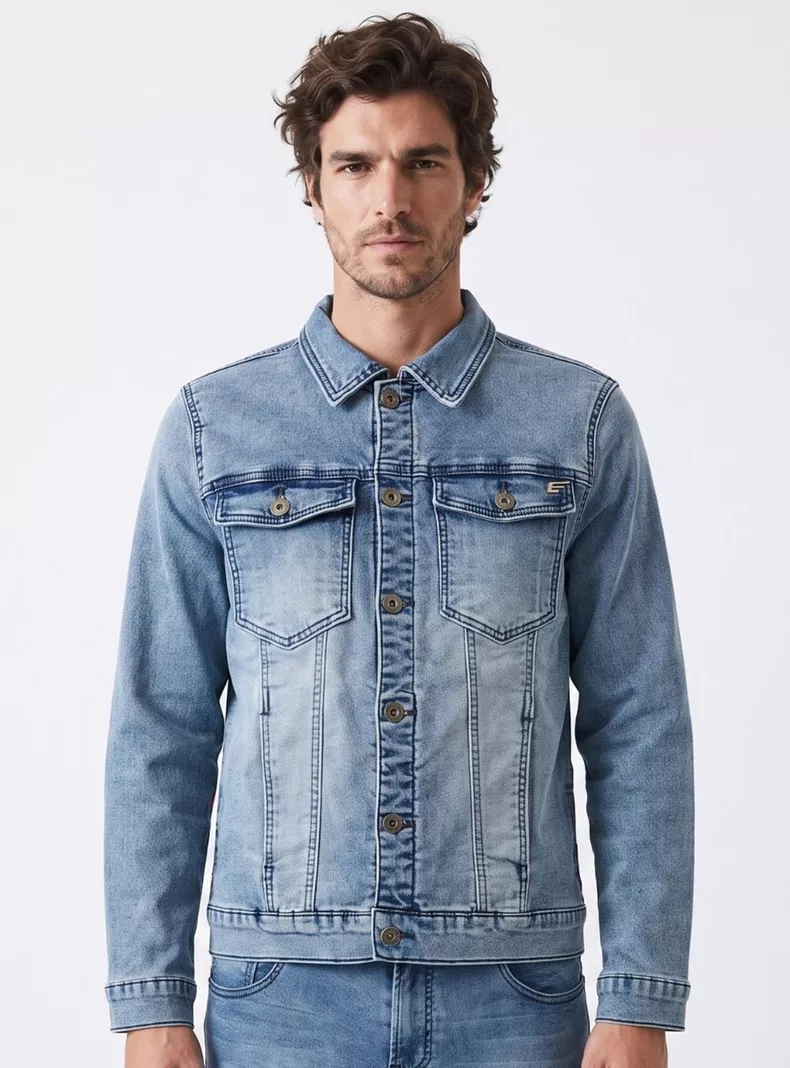Chaqueta Trucker Light Blue Jogger Denim