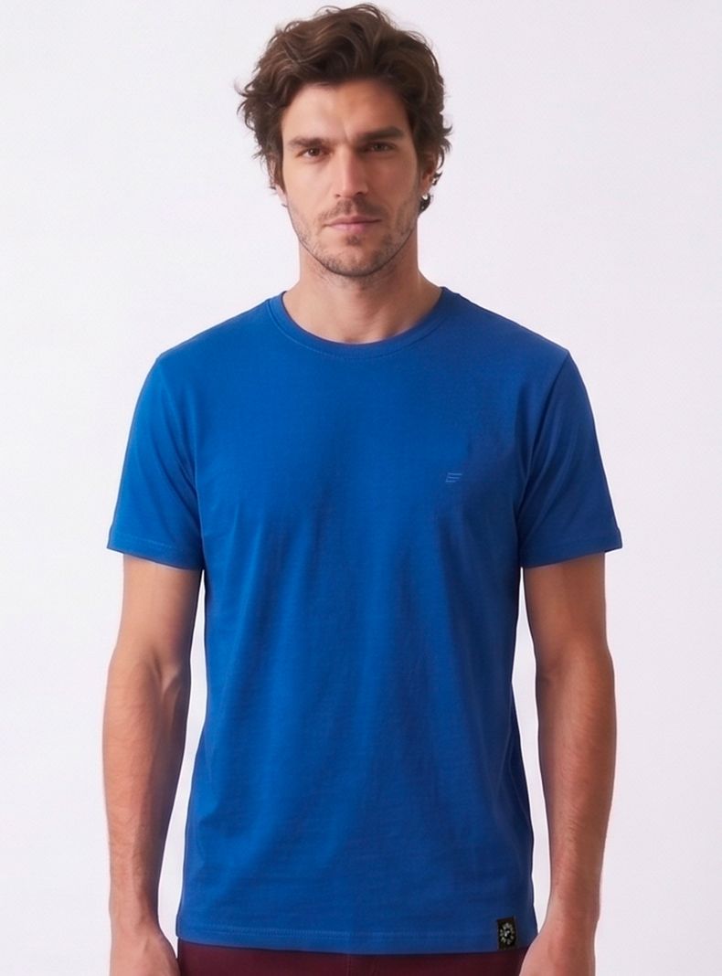 Polera Manga Corta Básica Logo Embroidery