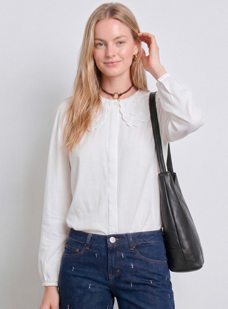Blusa Cuello Bobo Embroidery