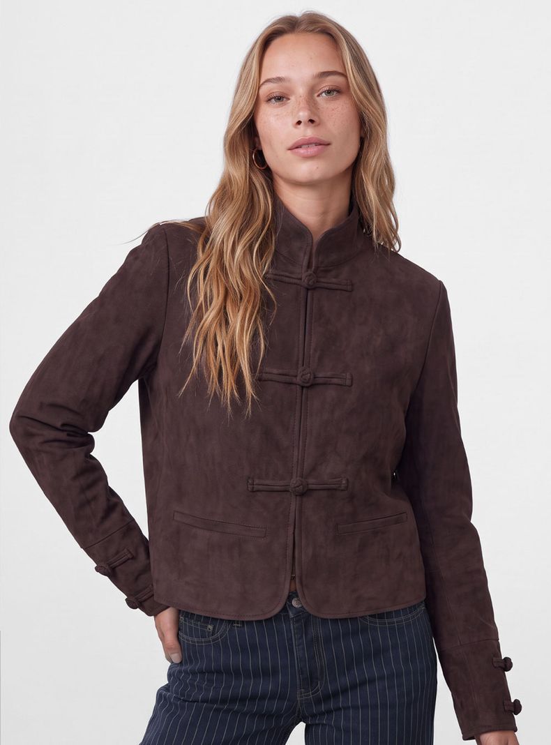 Chaqueta Suede Japo Brown