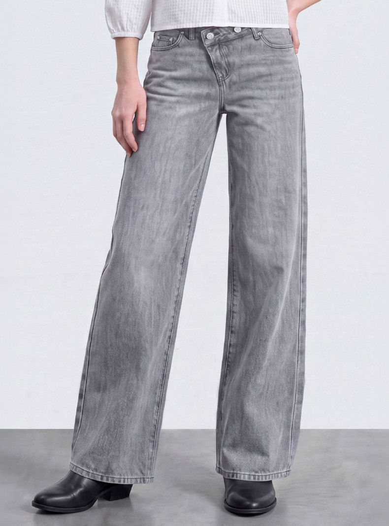 Pantalón Pretina Cruzada Grey
