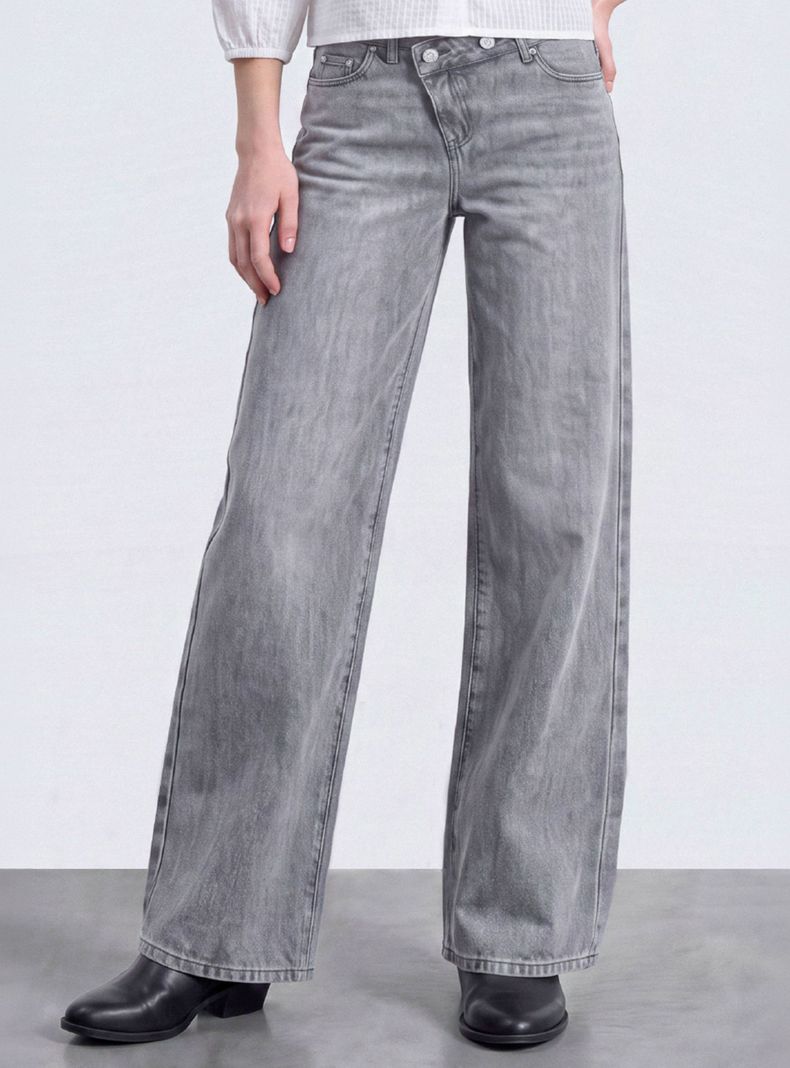 Pantalón Pretina Cruzada Grey