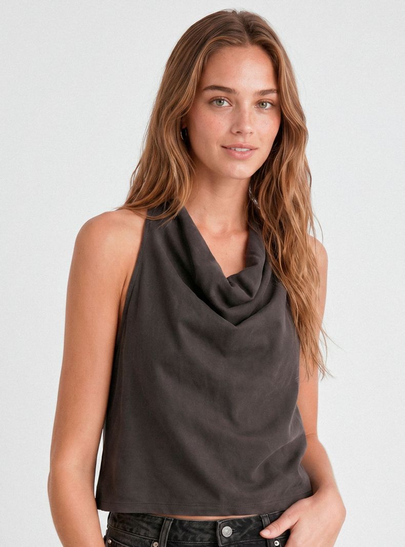 Top Halter Dark Brown