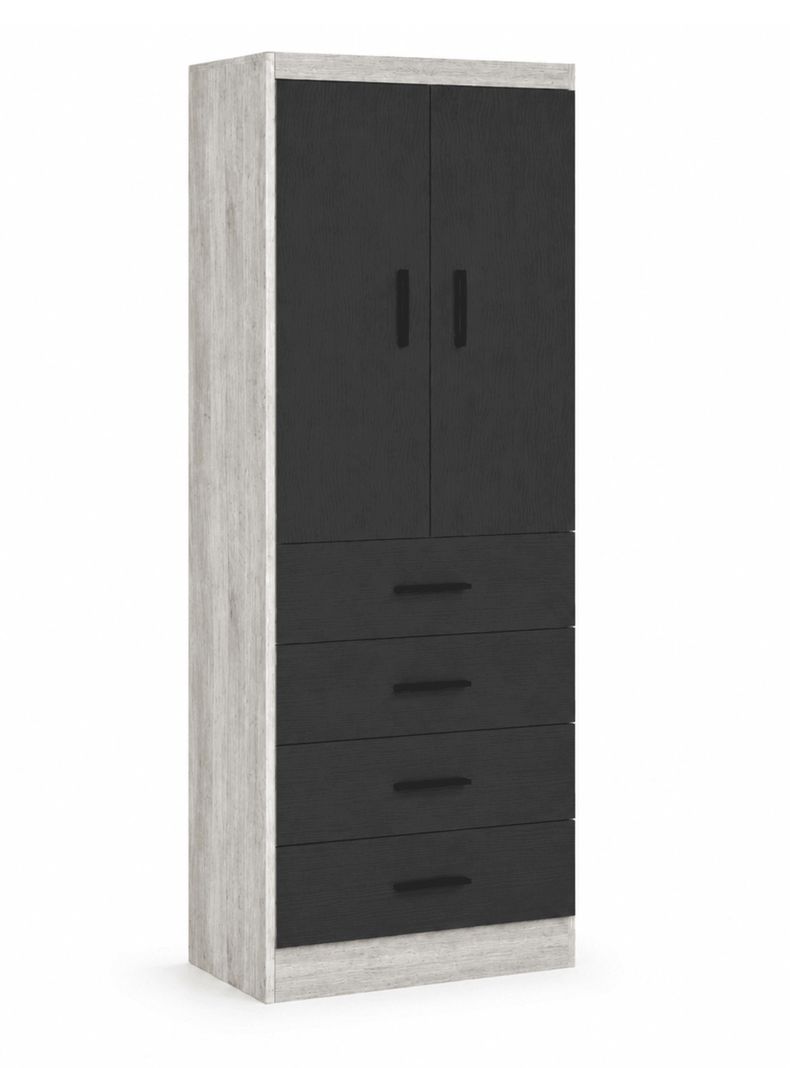 Clóset 2 Puertas 4 Cajones Teka/Cinza