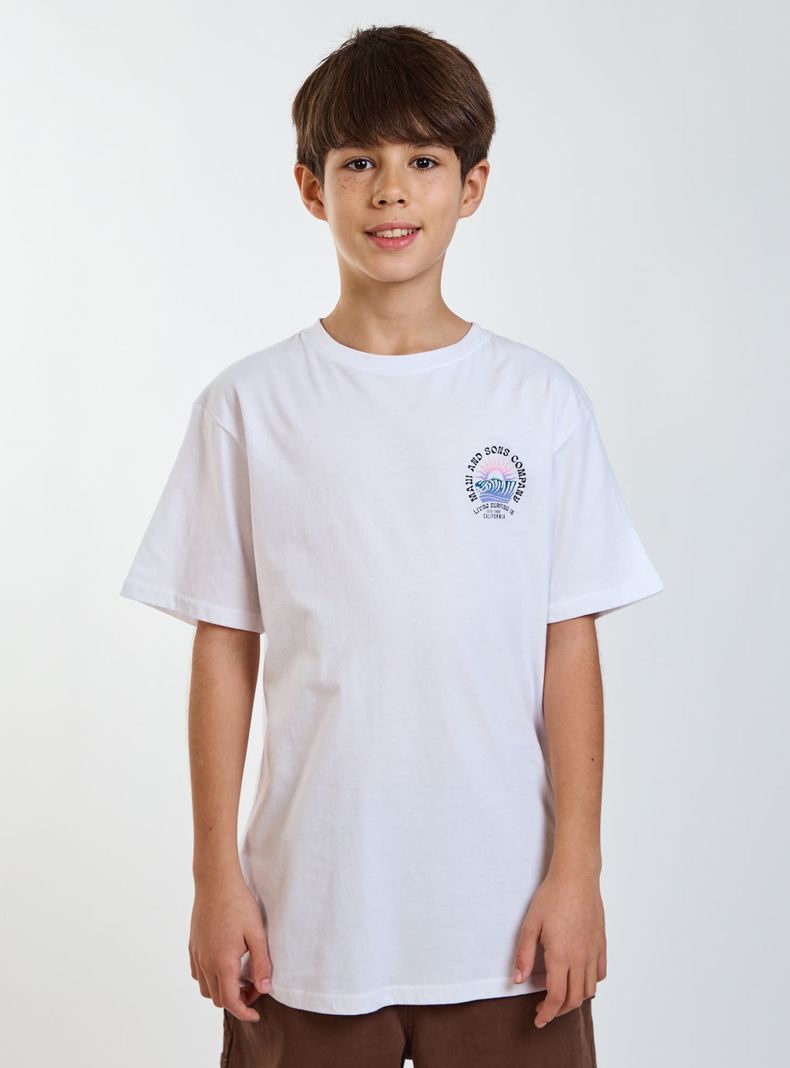Polera Estampado Gráfico Olas Espalda