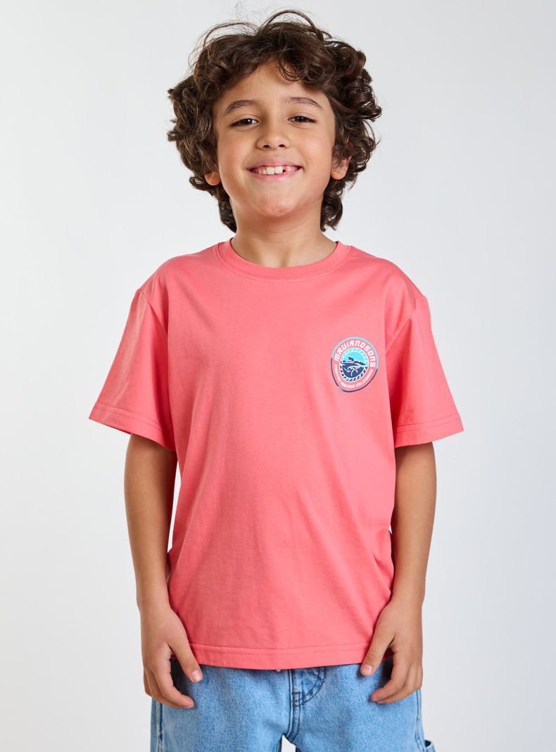 Polera Estampado Gráfica Shark Espalda