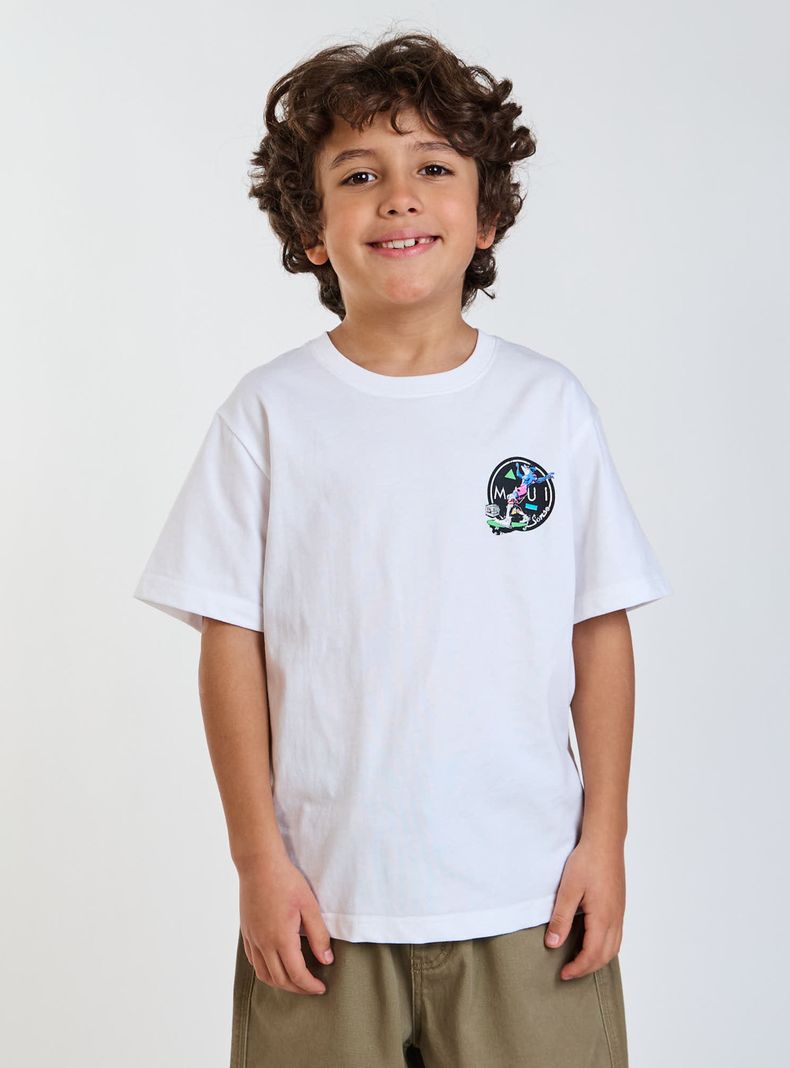 Polera Estampado Skate Shark