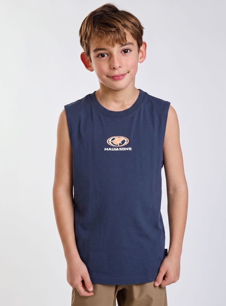 Polera sin Mangas Estampado Ride Your Life Logo