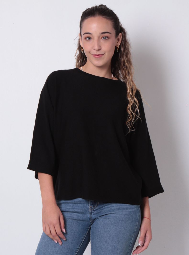 Sweater Manga Larga Cuello Alto