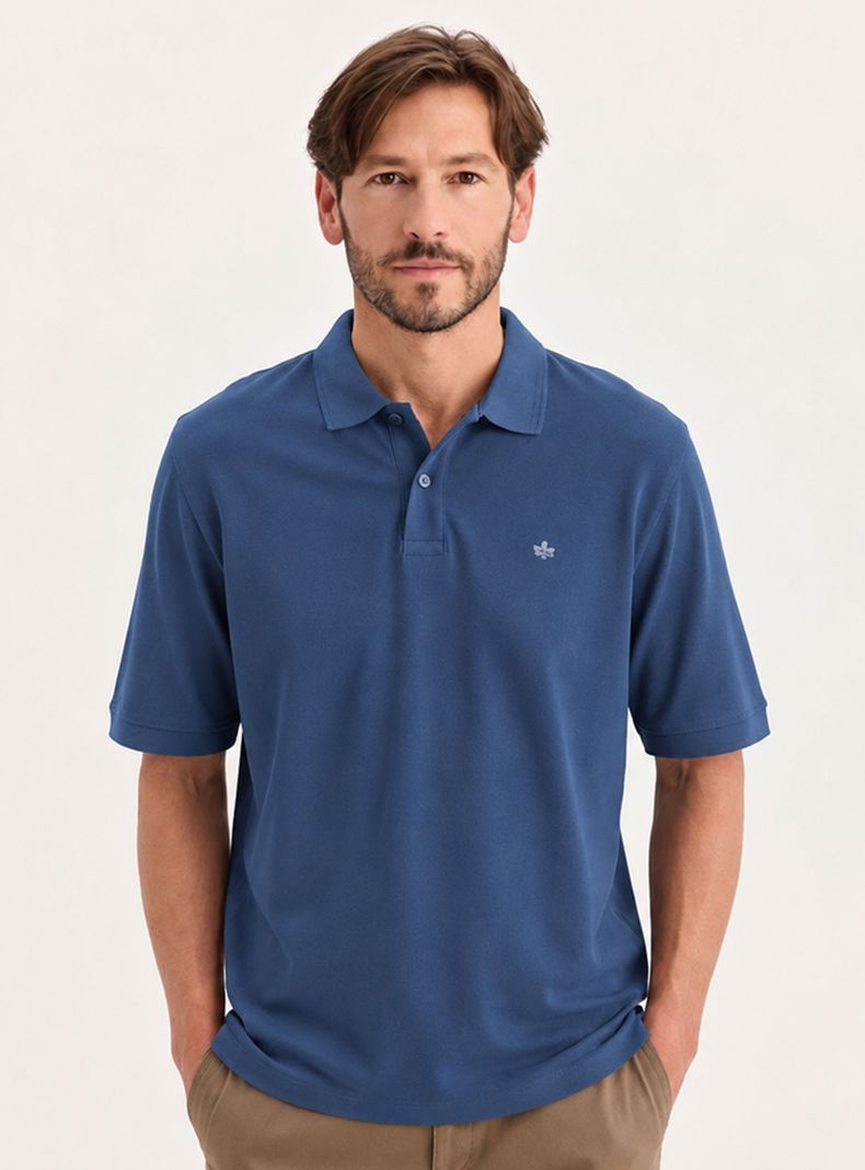 Polera Dkr Pique Polo Regular Manga Corta