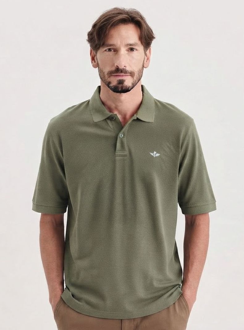 Polera Manga Corta Dkr Botón Pique Polo Regular