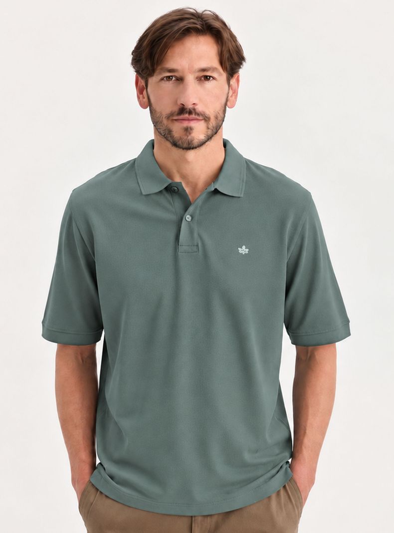 Polera Manga Corta Dkr Pique Polo Regular Botones