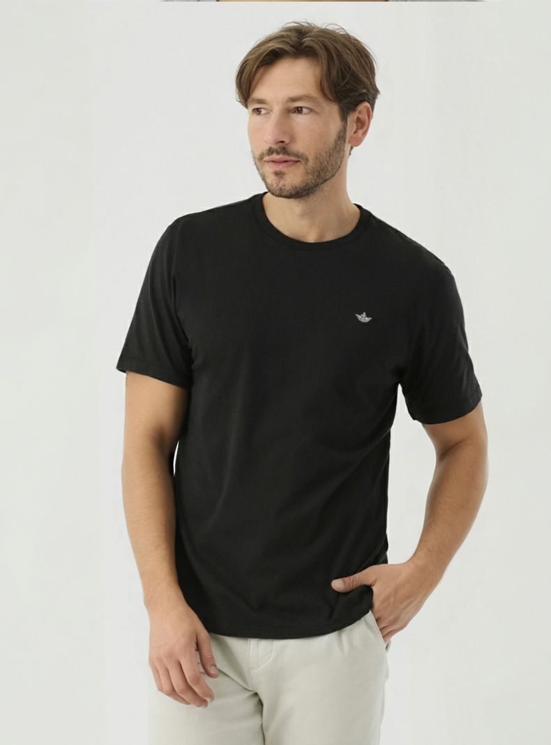 Polera Manga Corta Crewneck Lisa
