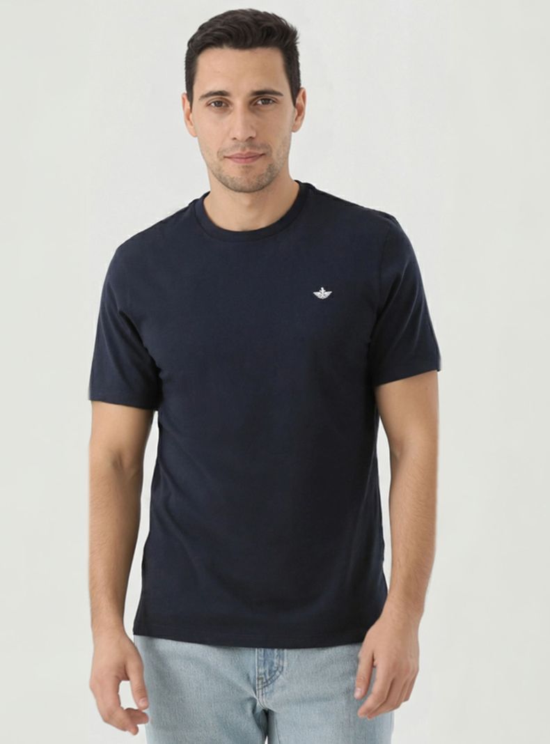 Polera Manga Corta Logo Wing And Anchor Cuello Redondo