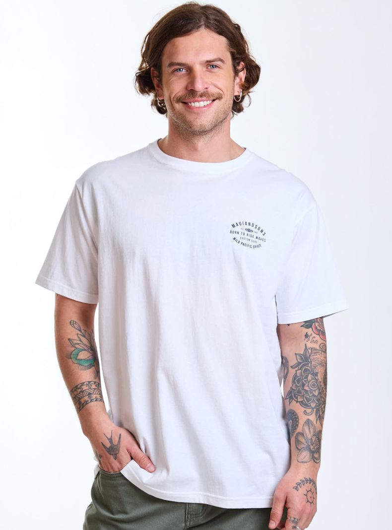 Polera Manga Corta Espalda Estampada