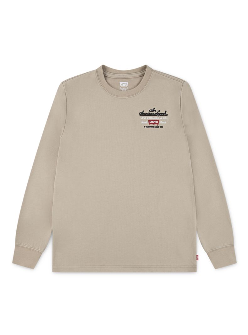 Polera Manga Larga Bordado Logos Niño