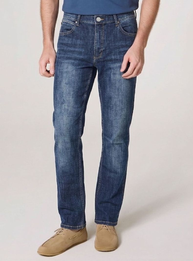 Jeans Tiro Medio Straight Fit