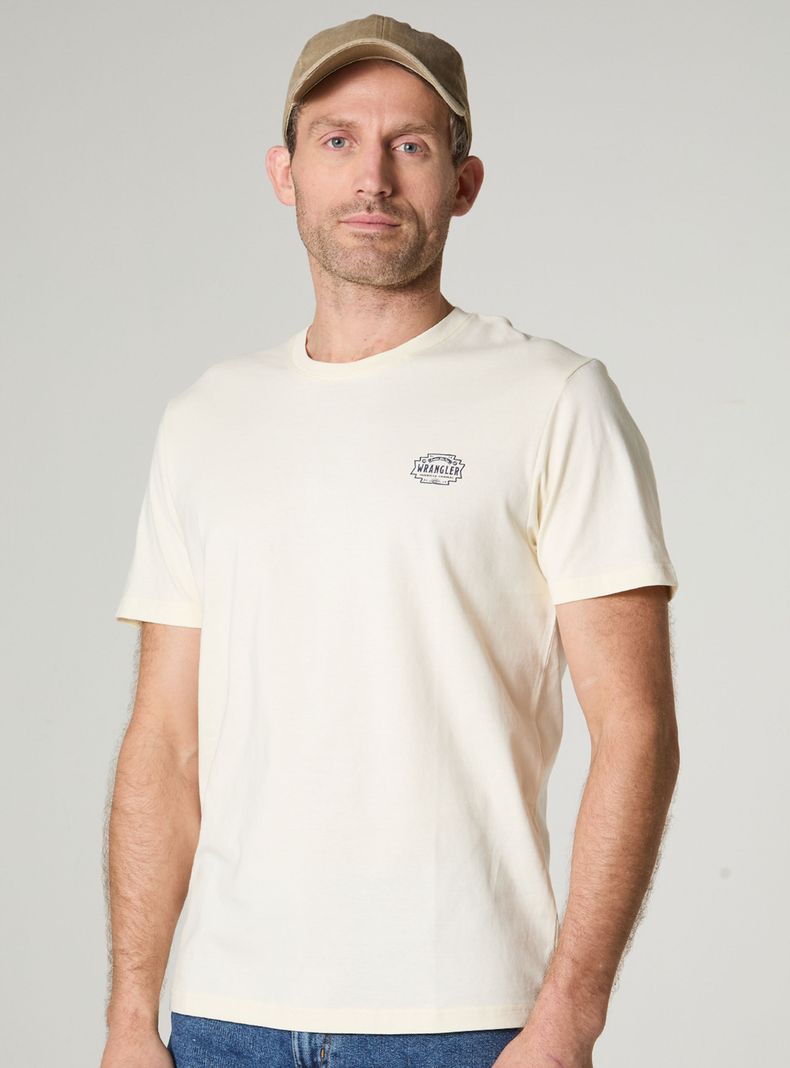 Polera Manga Corta Regular Cuello Redondo Algodón