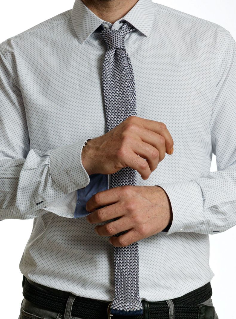 Camisa Cuello Bolognia Manga Larga Slim Fit