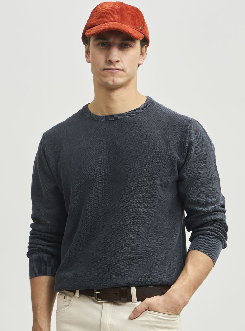 Swater Crew Neck Seed Stitch Vintage
