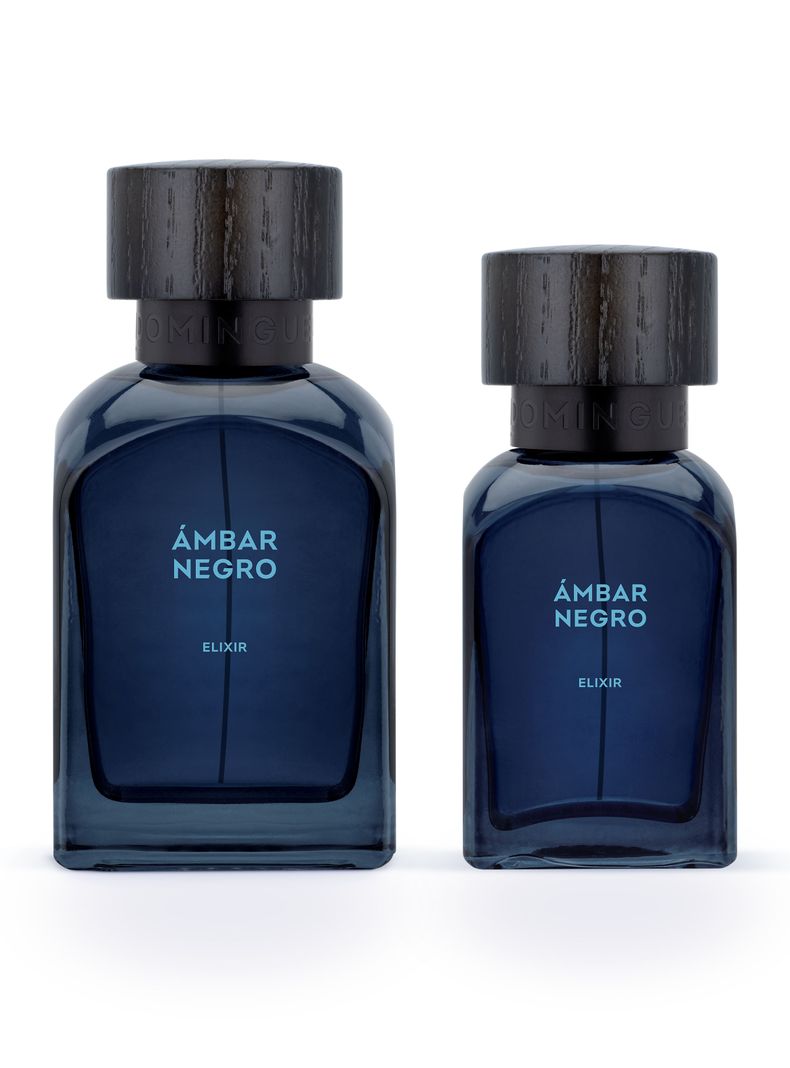 Set de Perfume Ámbar Negro Elixir Parfum Hombre 60 ml + 120 ml