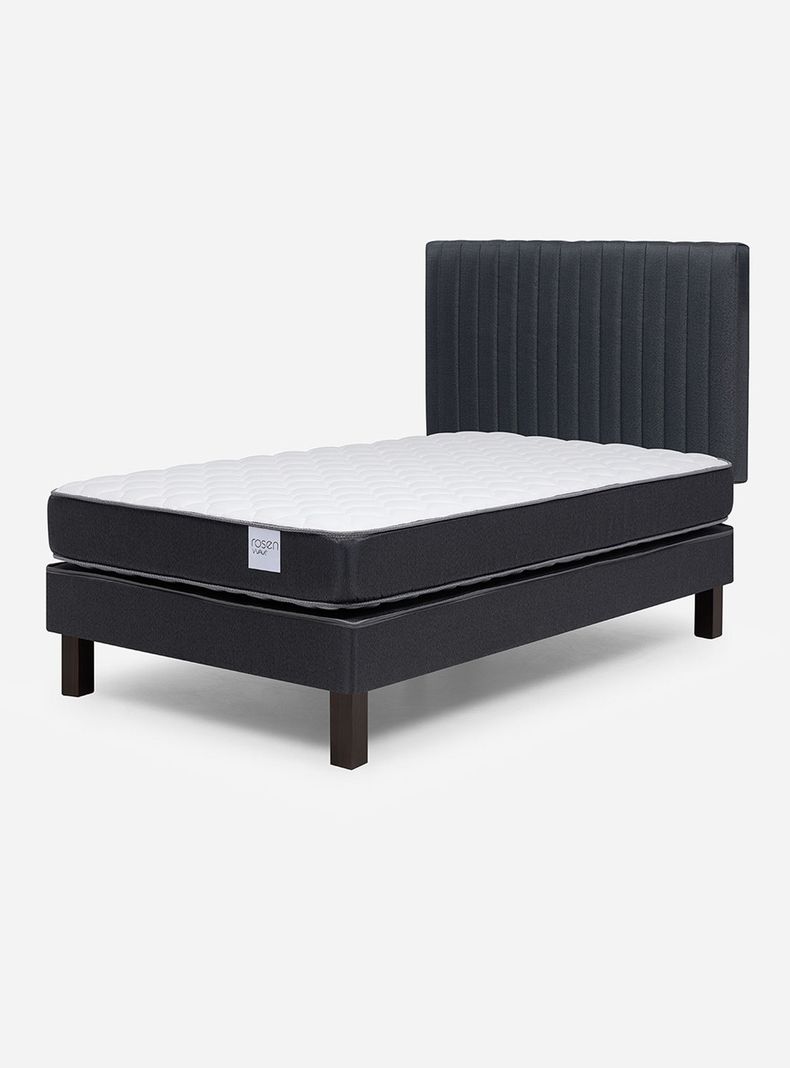 Cama Europea 1 Plaza Wave 0.90x1.90 R Lucio Grafito