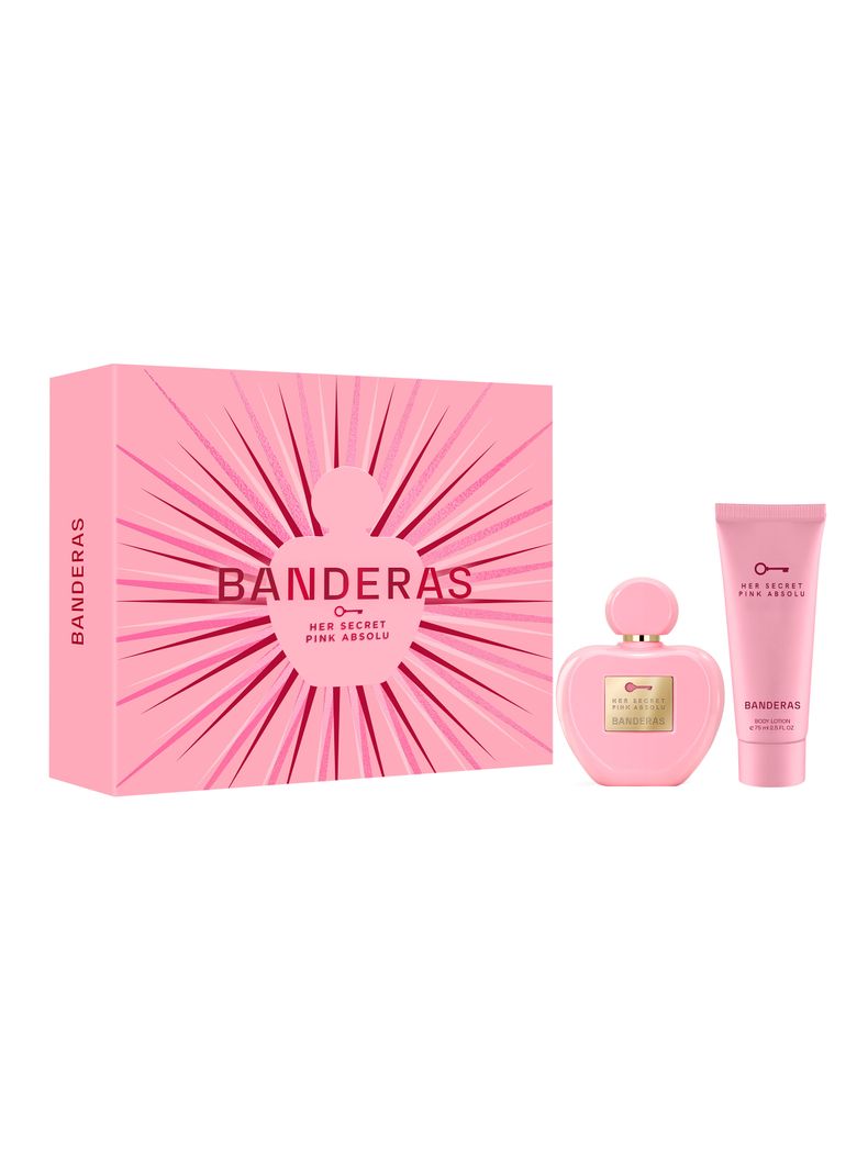 Set Perfume Her Secret Pink Absolu EDP Mujer 80 ml + Loción Corporal 75 ml