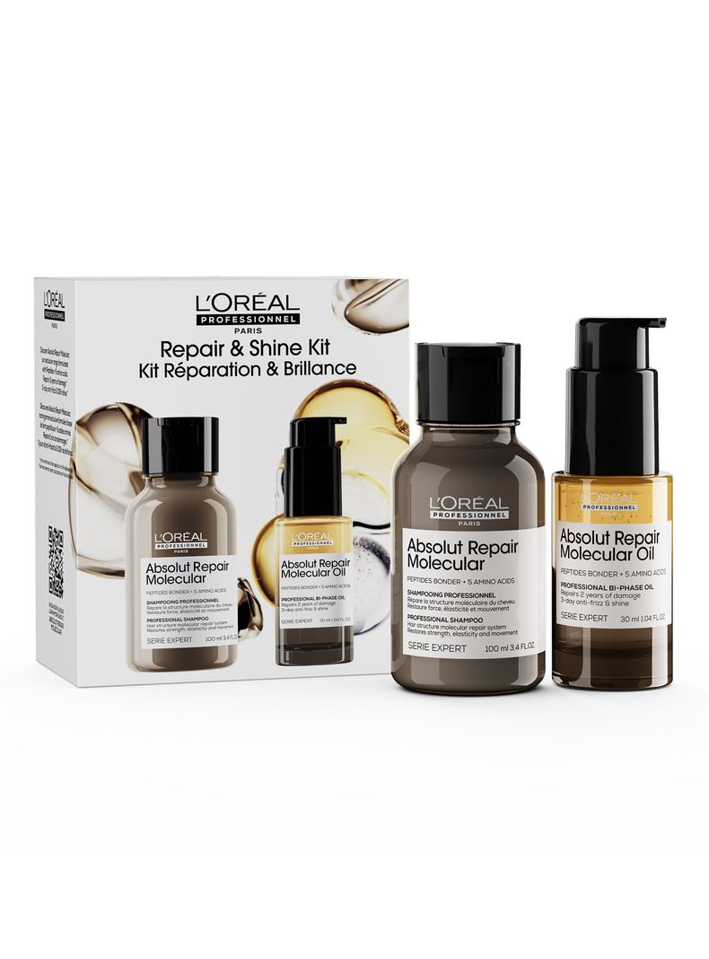 Set Mini Duo Absolut Repair Molecular Shampoo 100 ml + Aceite 30 ml
