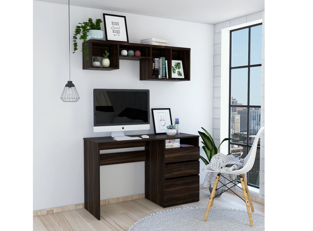 Combo: TuHome Escritorio Office 7 + Repisa Wall 1B TuHome-1