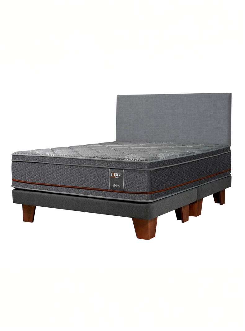 Cama Europea Everest Copper Black 2 Plazas x 2 metros Base