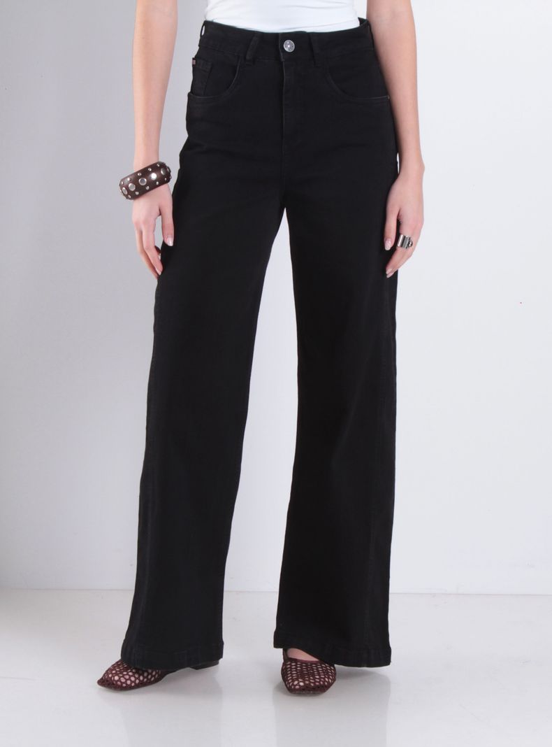 Jeans con Cortes Tiro Alto y Pretina