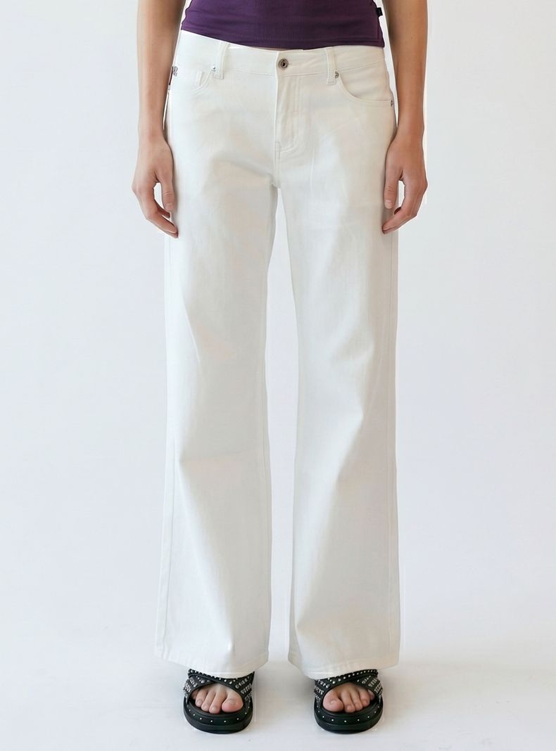 Pantalón New Wide White