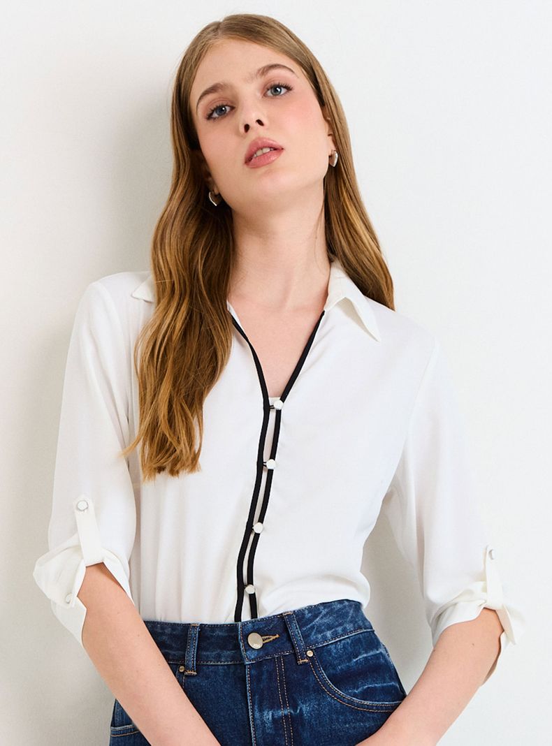 Blusa Camisera Roll Up