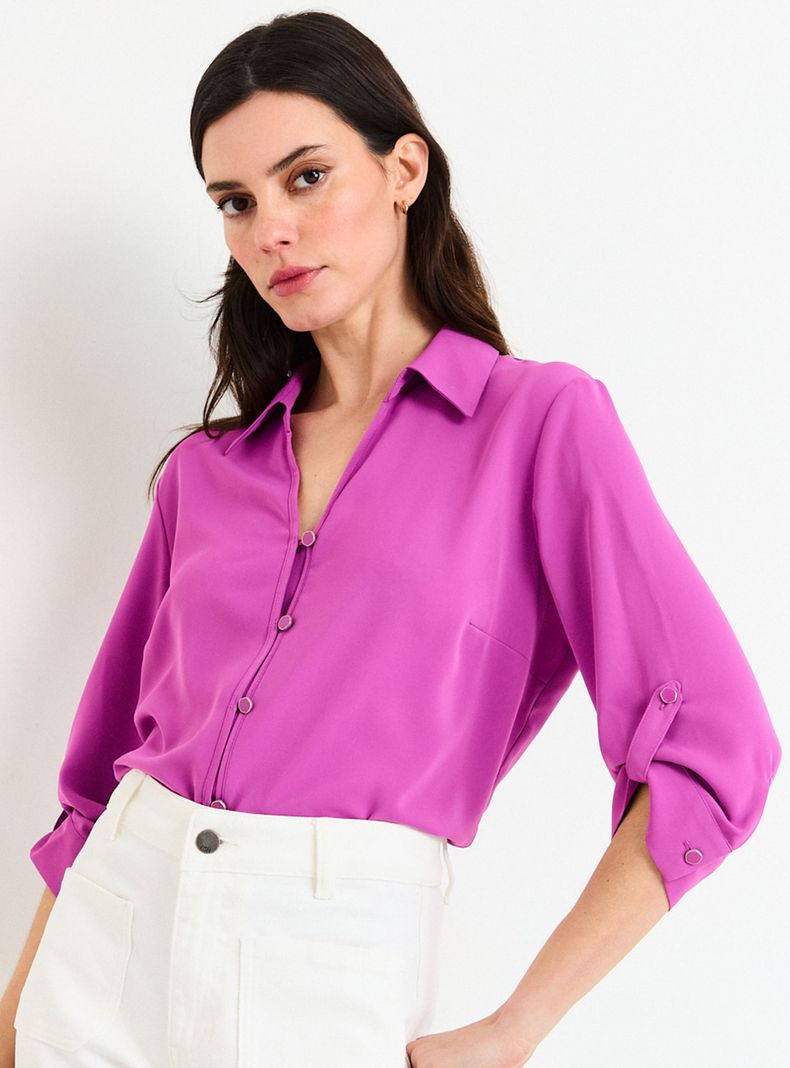 Blusa Camisera Roll Up