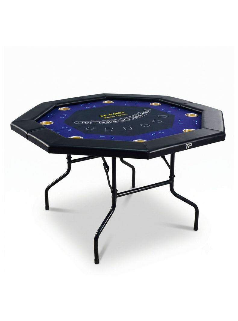 Mesa de Juego Póker Octagonal Plegable 8 Jugadores