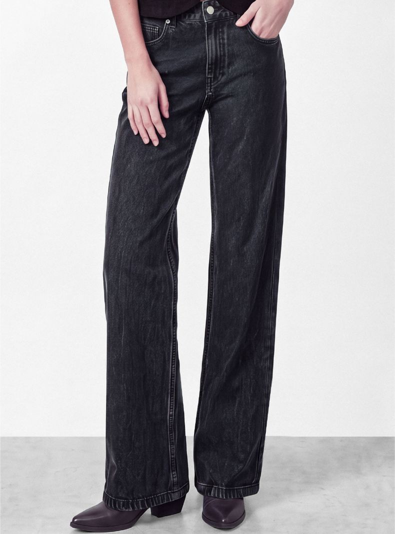 Pantalón Básico con Cierre Black