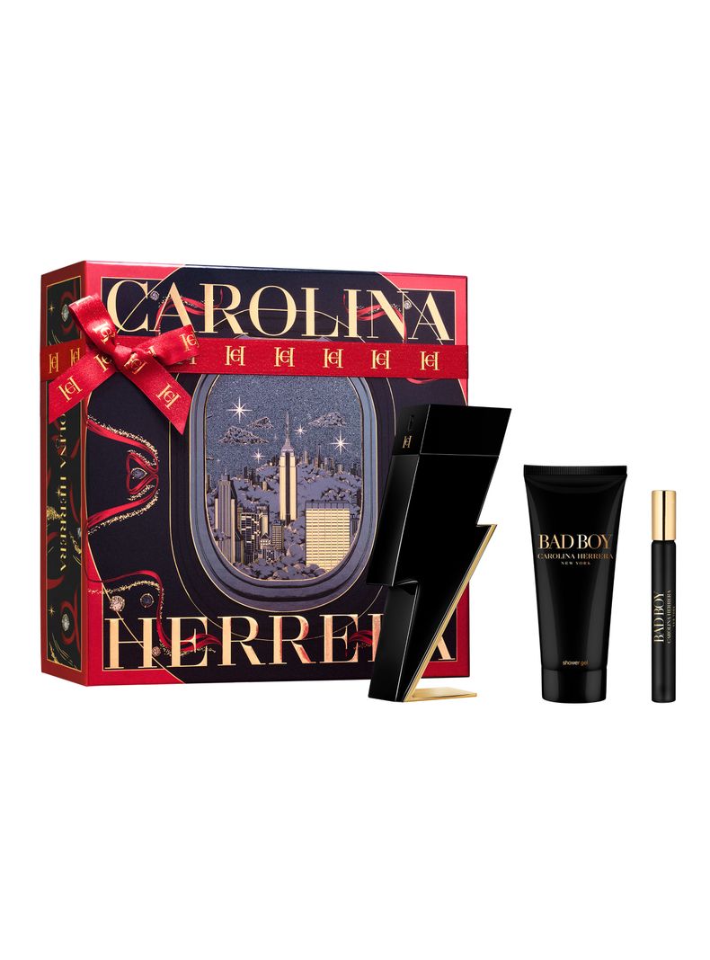 Set Perfume 212 VIP Black EDP Hombre 100 ml + Gel de Baño 100 ml + EDP 10 ml