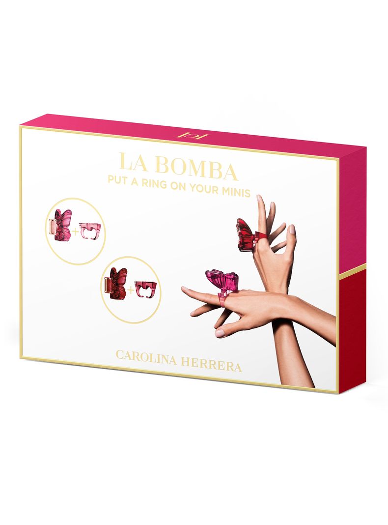 Set Perfume La Bomba EDP Mujer 11 ml + La Bomba Intensa EDP Mujer 11 ml + Anillo