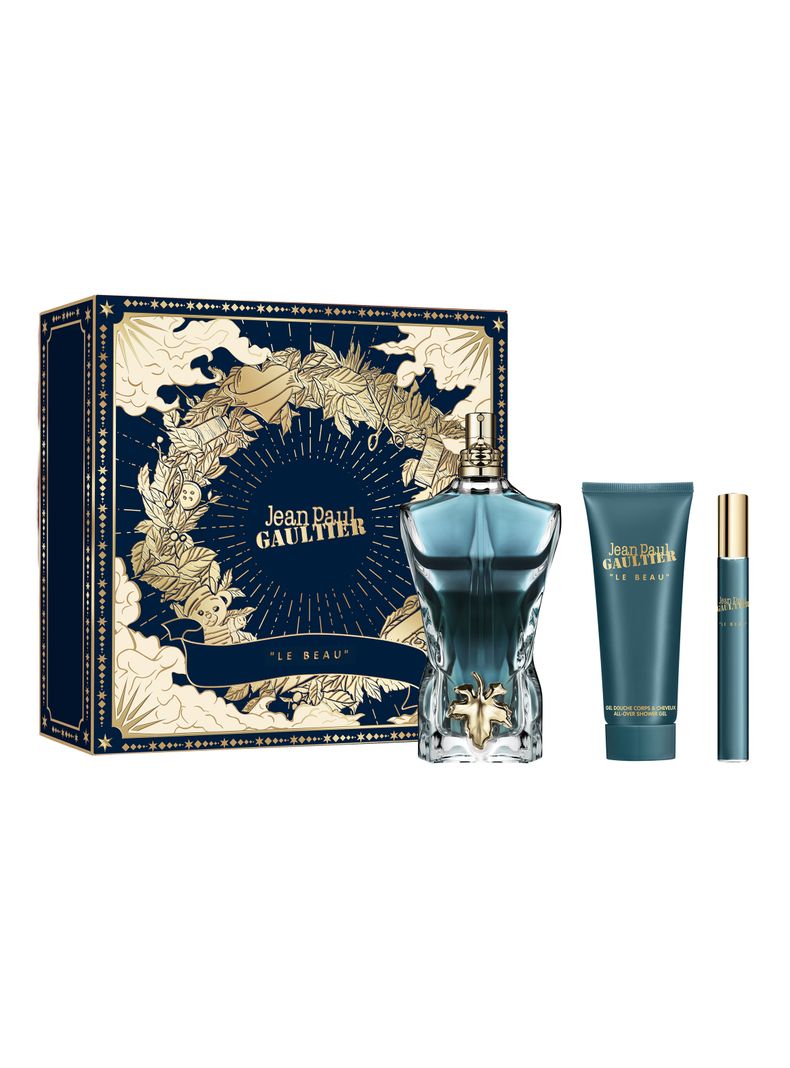 Set Perfume Le Beau EDT Hombre 125 ml + 10 ml + Gel de Baño All-Over 75 ml