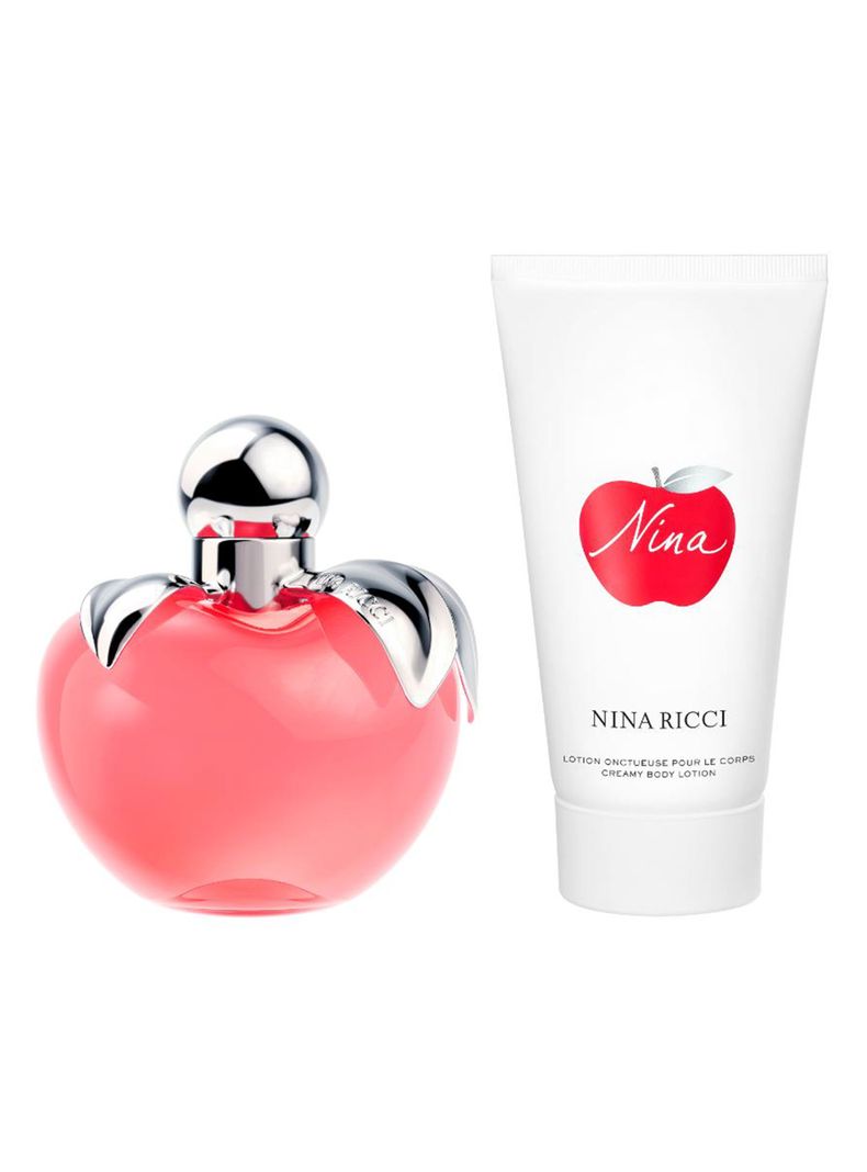 Set de Perfume Nina EDT Mujer 80 ml Recargable + Creamy Loción Corporal 75 ml