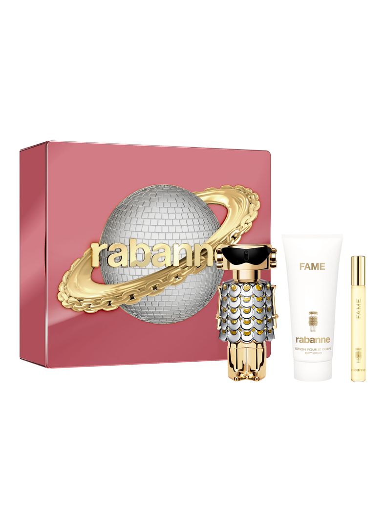 Set Perfume Fame EDP Mujer 80 ml + Loción Corporal 100 ml + EDP 10 ml